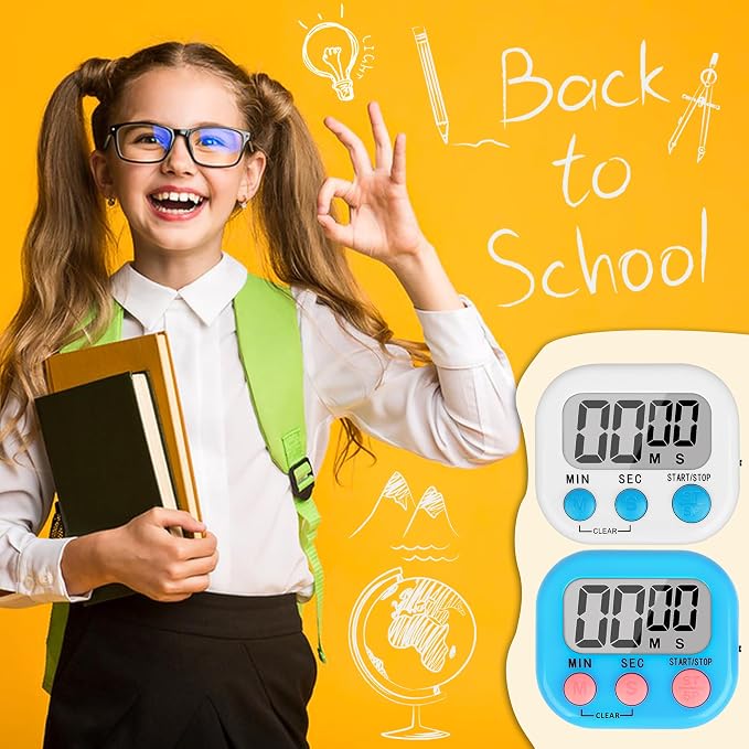 ZILLEEN Classroom Timer for Kids Teachers 6 Pack Digital Timers - Image 6