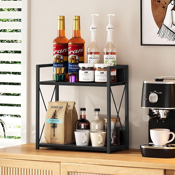 Giikin Kitchen Countertop Organizer, 2 Tier Coffee Bar Organizer, Kitchen - Image 7