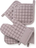 Oven Mitts and Pot Holders Set for Kitchen | 4 Pc Set| Heat Resistant Up to by Unknown