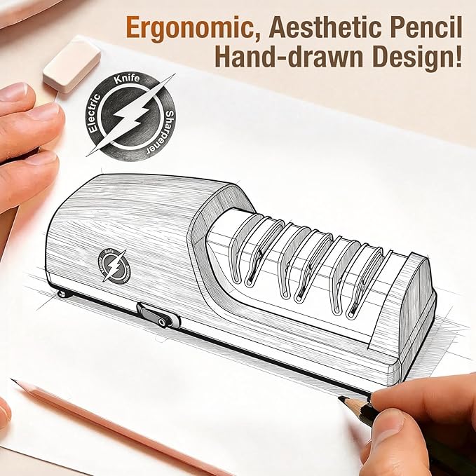 Replaceable Sharpener Electric Knife Sharpener, 3-Stage - Image 7