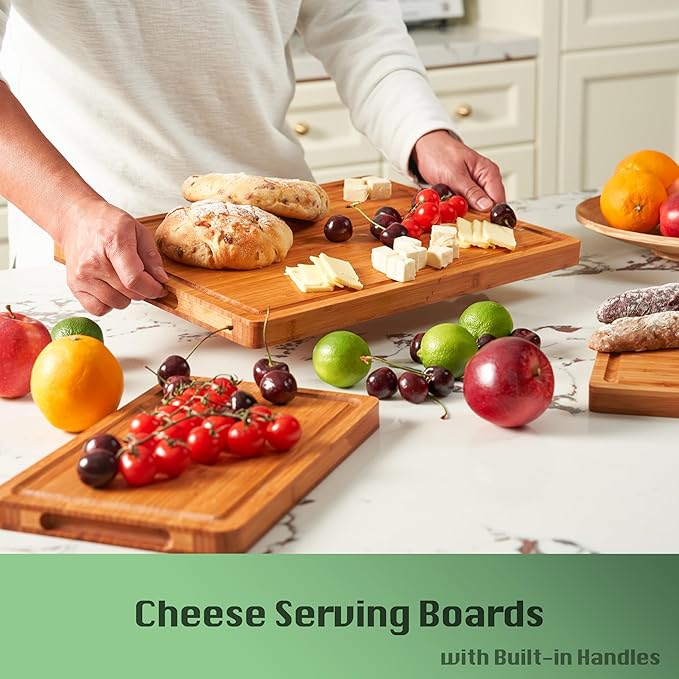 Allsum Carbonized Bamboo Wood Cutting Boards - Image 4