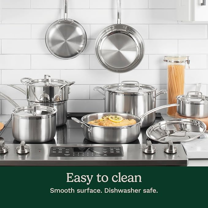 Cuisinart 12-Piece MultiClad Pro Triple Ply Stainless Stainless Steel Pots and - Image 5