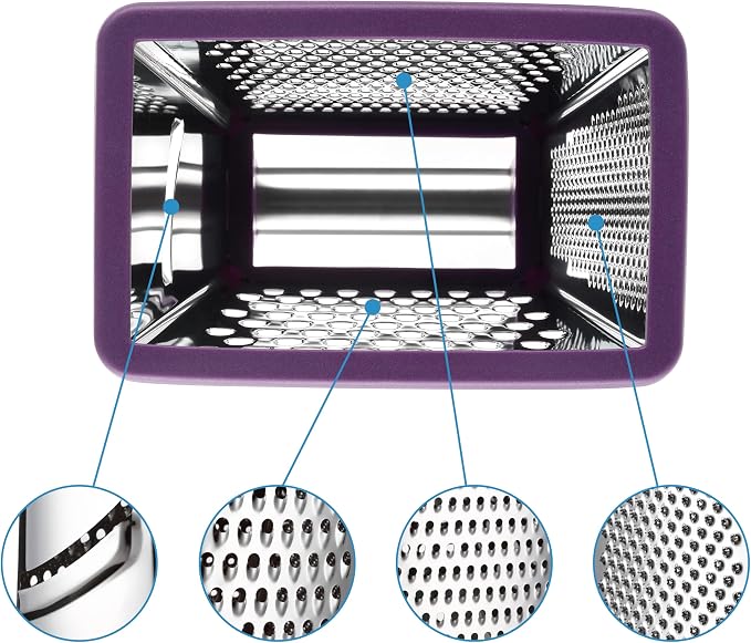 Spring Chef Purple Professional Stainless Steel XL Parmesan Cheese Grater - Image 8