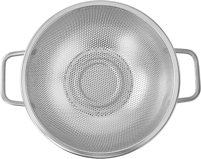 Fox Run Large Stainless Steel Colander, 3 Quart Pasta Strainer - Image 7