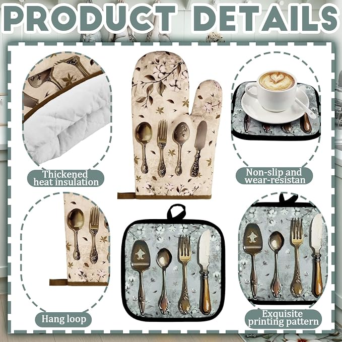 Fourluoo 10 Pcs Farmhouse Kitchen Decor and Accessories Set 4 Kitchen Towels 2 - Image 5