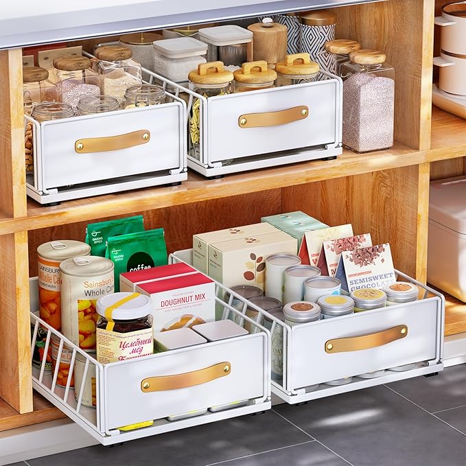 Pull out Cabinet Organizer, Heavy Duty Slide out Pantry Shelves Drawer Storage by Kitstorack