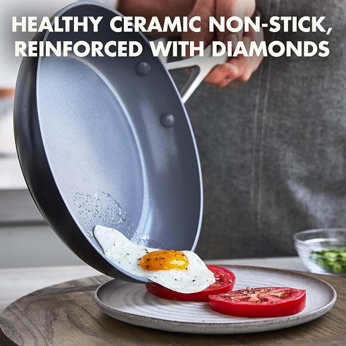 GreenPan Valencia Pro Hard Anodized Healthy Ceramic Nonstick 8" Frying Pan - Image 4
