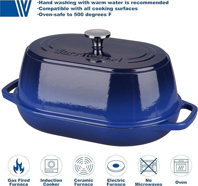 VORRINGARD Enameled Cast Iron Dutch Oven Pot - Image 3