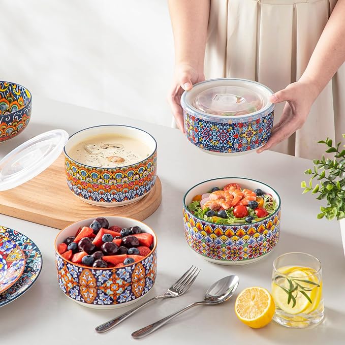 vancasso 36 oz Ceramic Bowls - Image 5