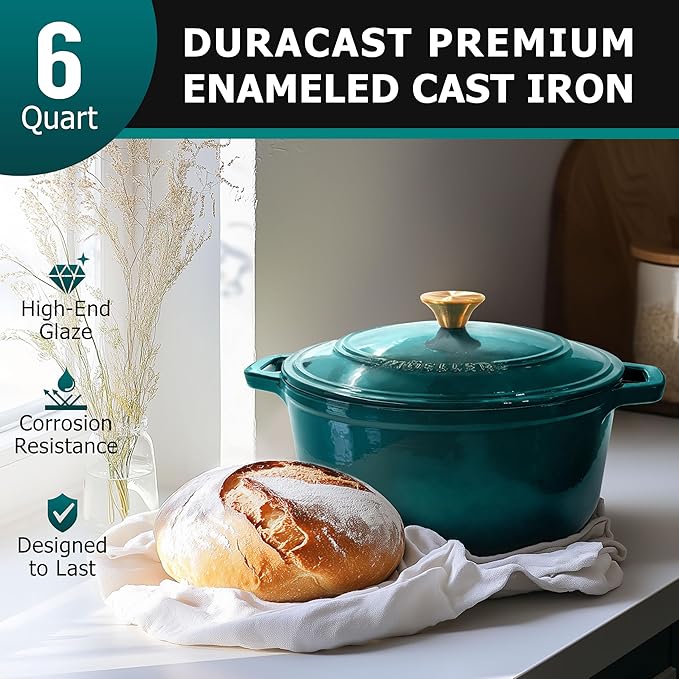 Mueller DuraCast 6 Quart Enameled Cast Iron Dutch Oven Pot - Image 2
