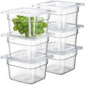 CURTA 6-Pack 1/6 Size 4" Deep NSF Polycarbonate Food Pans by CURTA