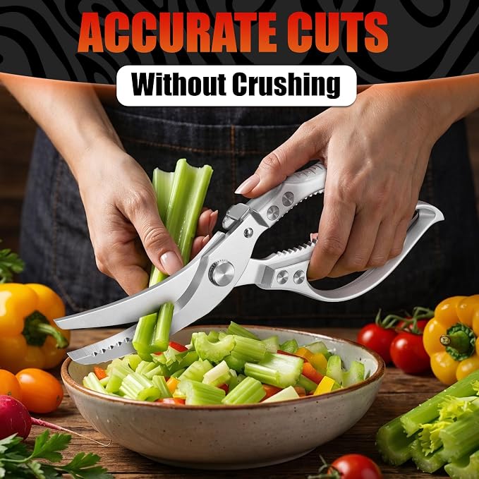 Stainless Steel Poultry Shears – Heavy Duty Kitchen Shears - Image 8