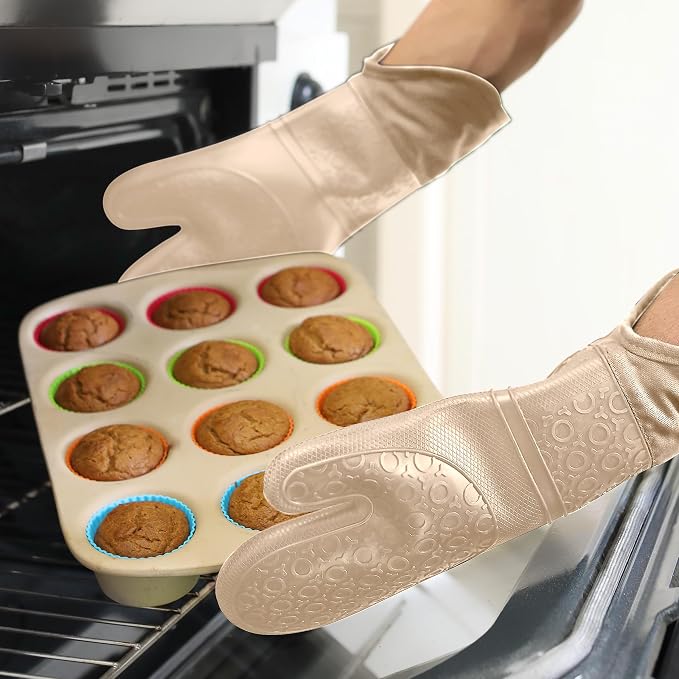 BPA-Free Silicone Oven Mitts Ultra Heat Resistant up to 500°F - Image 8