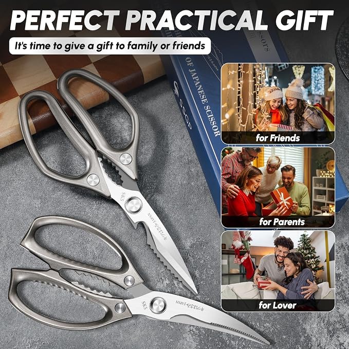 SSGP Kitchen Shears Set, All Purpose Heavy Duty Poultry Shears, Sharp Japanese - Image 7