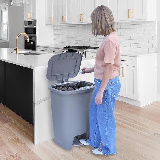 Glad Kitchen Trash Can | Large Plastic Waste Bin - Image 8