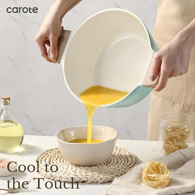 CAROTE 21-Piece Ceramic Pots and Pans Cookware Set, Non Stick Induction Cook - Image 5