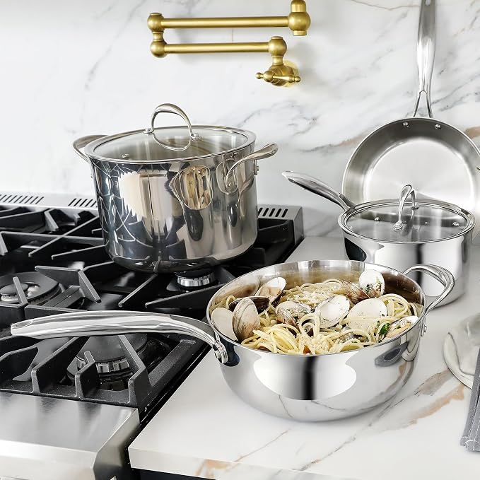 KEAWELL K3 Premium 4-Quart Tri-Ply Stainless Steel Sauté Pan - Image 7