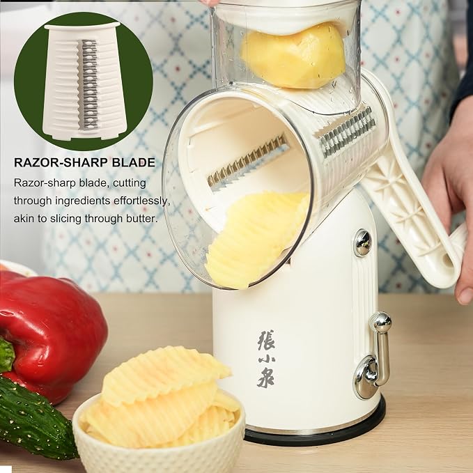 Rotary Cheese Grater Manual Hand Crank - Image 7