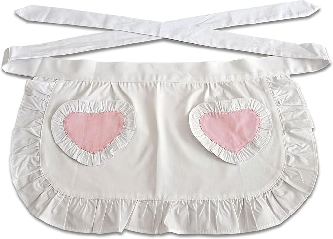Women’s Waist Aprons with White Pockets Half Server Home Waitress Vintage by CBTRFashion