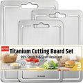 3-Piece Titanium Cutting Board for Kitchen, Double-Sided Scratch-Resistant by BLFICHOP