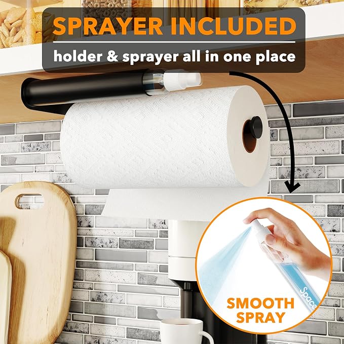 SpaceAid SprayNeat 2 in 1 Paper Towel Holder - Image 2