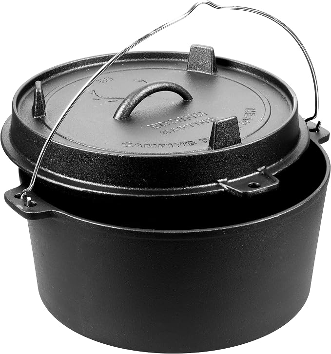 EDGING CASTING Pre-Seasoned Cast Iron Camping Dutch Ovens, Outdoor Camping - Image 8