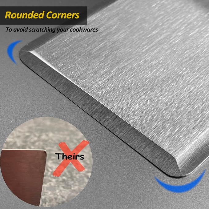 Stainless Steel Metal Spatula, Long Griddle Spatula, Hamburger Smasher Turner - Image 4
