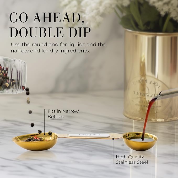 White and Gold Measuring Spoons - Image 5
