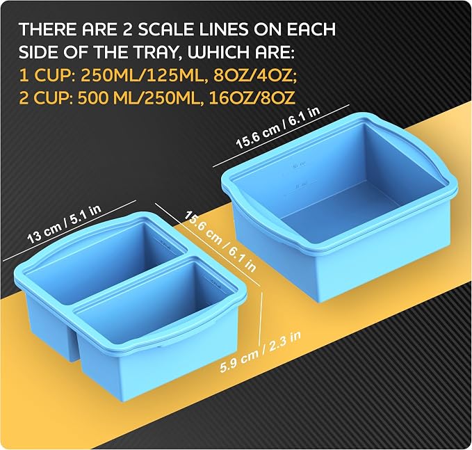 Silicone Freezer Trays with Lids, sauces and individual servings of lasagna - Image 7