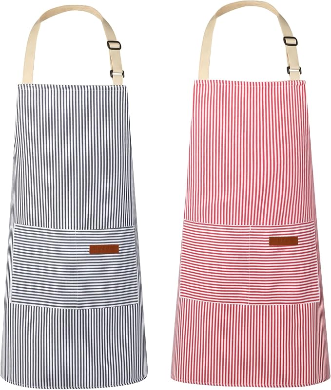 VALOME 2 Pack Kitchen Aprons, Apron by VALOME