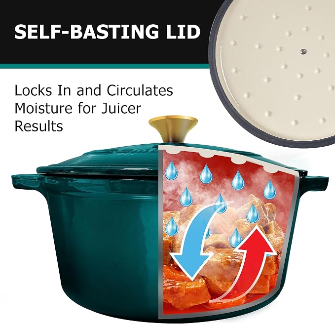 Mueller DuraCast 6 Quart Enameled Cast Iron Dutch Oven Pot - Image 5