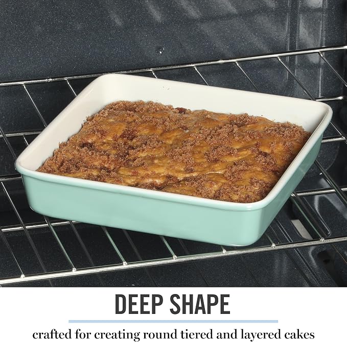 Martha Stewart Gallen 9 Inch Square Nonstick Carbon Steel Cake Pan - Image 6
