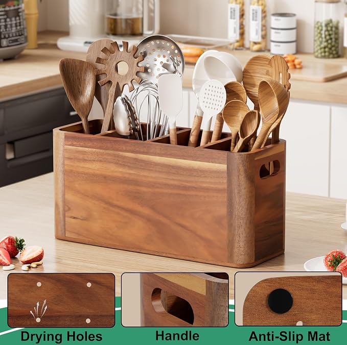 ZUJJAFY Utensil Holder, Extra Large Kitchen Utensil Holder - Image 4