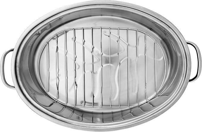 Fox Run Oval Roaster Set, Stainless Steel - Image 3