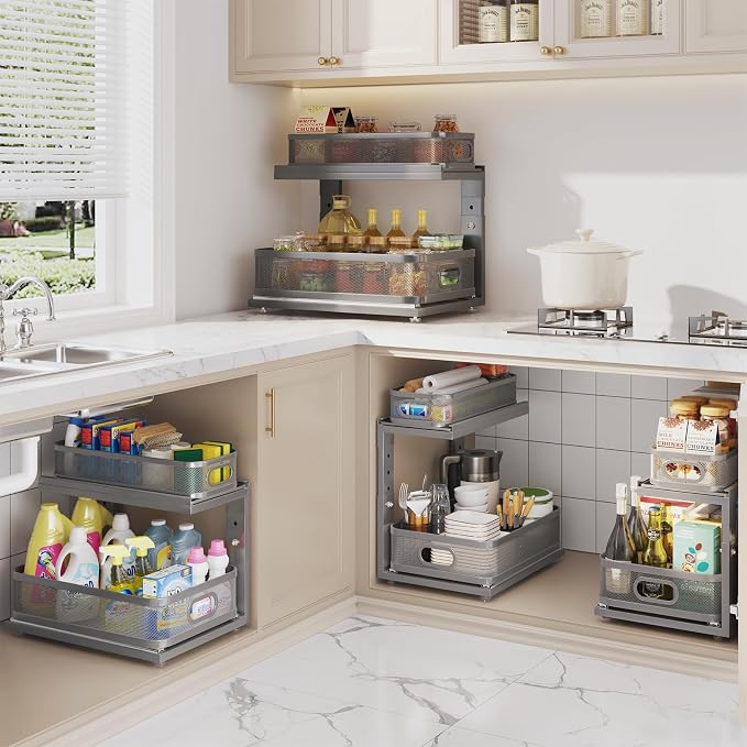 2 Pack 15.5IN-Depth Under Sink Organizer - Image 8
