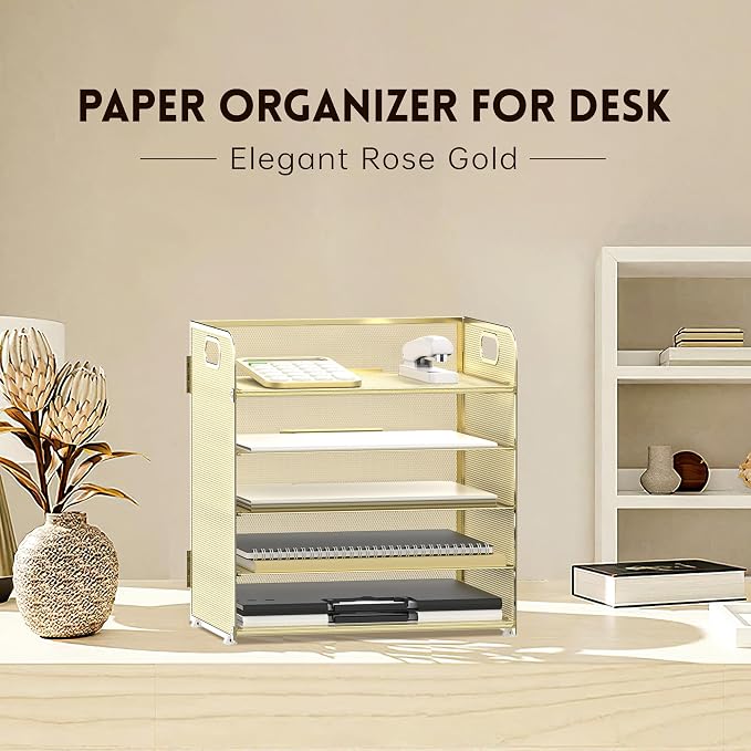 Supeasy 5 Trays Paper Organizer Letter Tray - Image 2