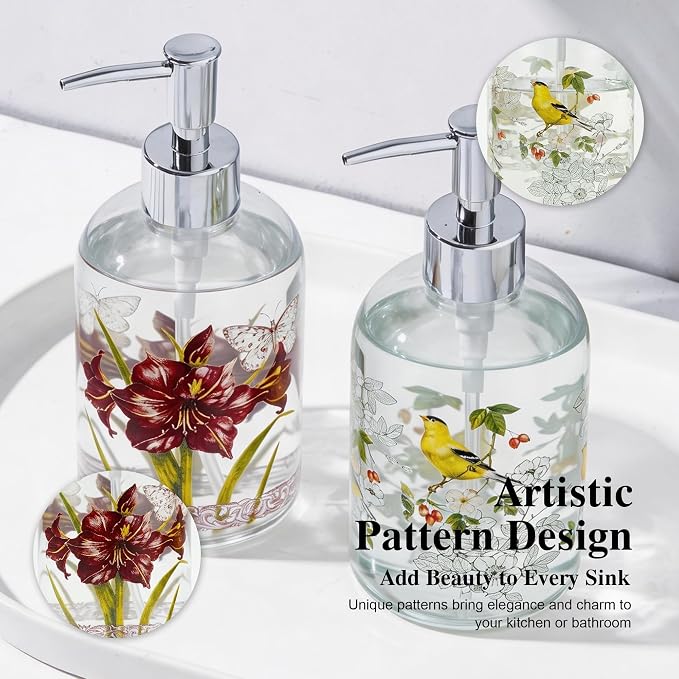 17oz Glass Soap and Lotion Dispenser Bottle - Image 5