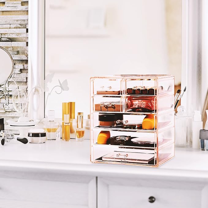 Sorbus Acrylic Makeup Organizer Set, 7-Drawer Vanity & Countertop Cosmetic - Image 7