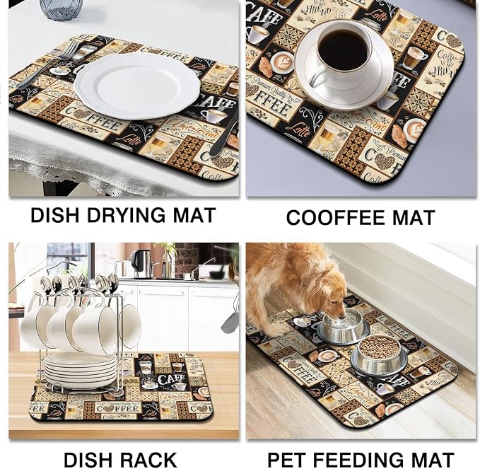 Fun Coffee Mat 23inx15in, Coffee Bar Mat - Image 2