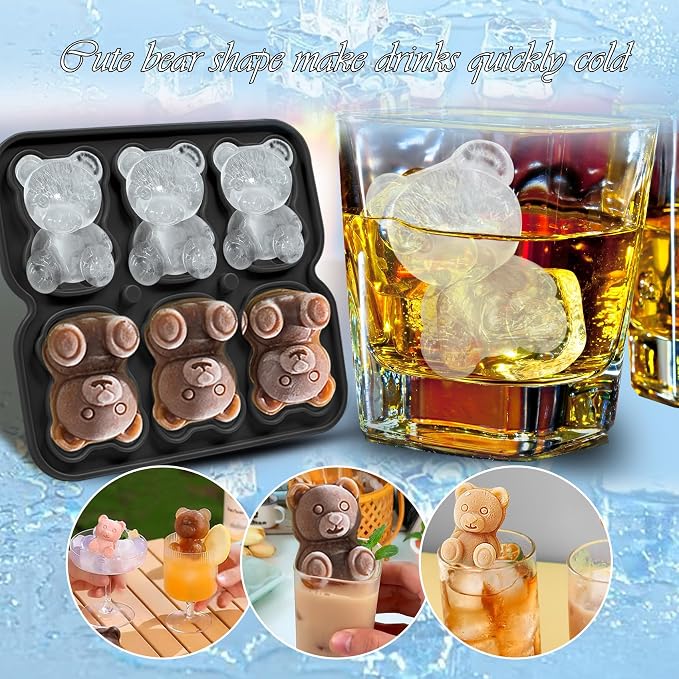3D Bear Ice Cube Mold, Large Ice Cube Tray - Image 2