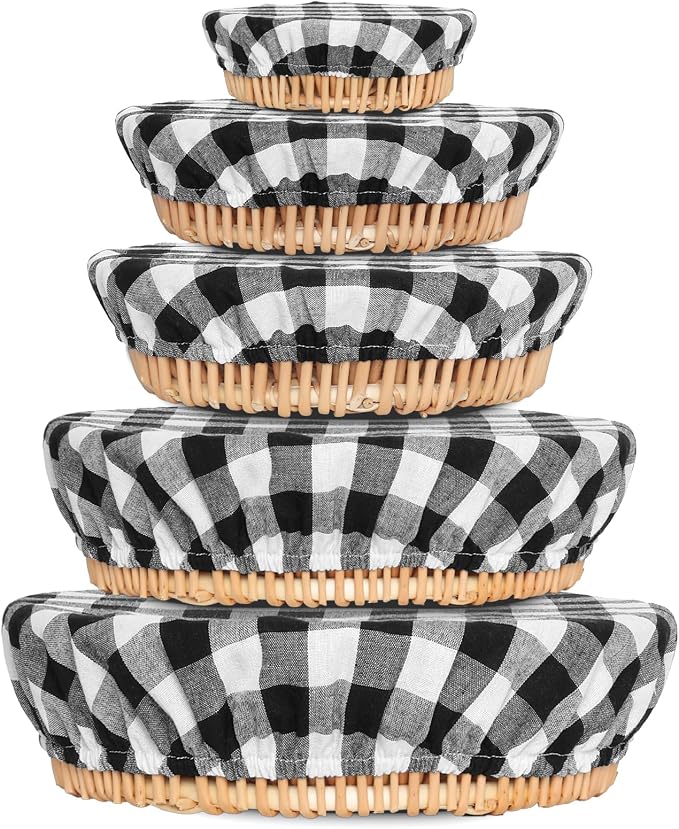 Reusable Bowl Covers, 5 Size Stretch Cloth Bowl Covers by Unknown