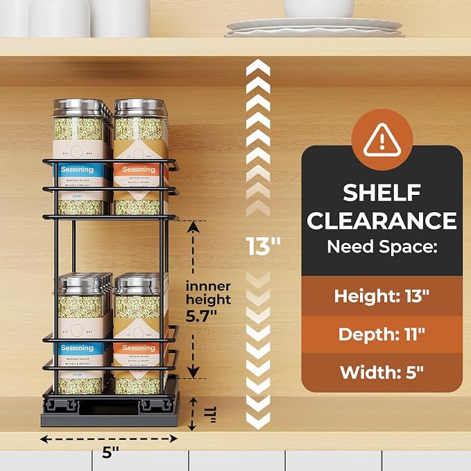 Mystozer Pull Out Spice Rack Organizer - Image 2