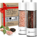 Manual Salt and Pepper Grinder Set of 2 | Large Round Shakers | 7.5 Inch by Modernlyst