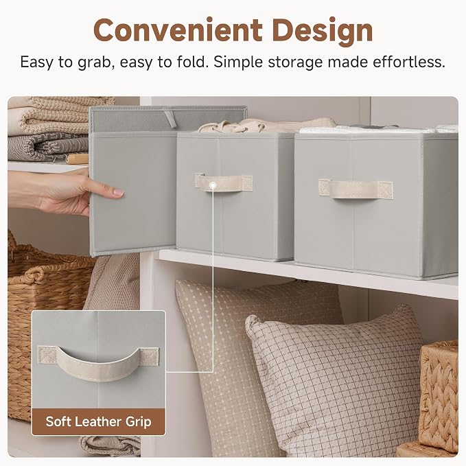 StorageWorks Storage Baskets for Shelves, Fabric Storage Bins, Closet - Image 6