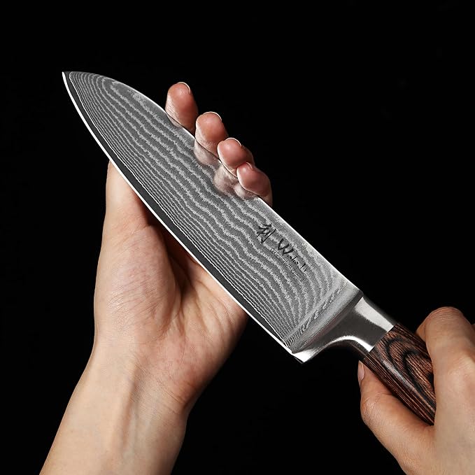 Wakoli EDIB 2-Piece Damascus Kitchen Knife Set – Santoku & Small Santoku - Image 8