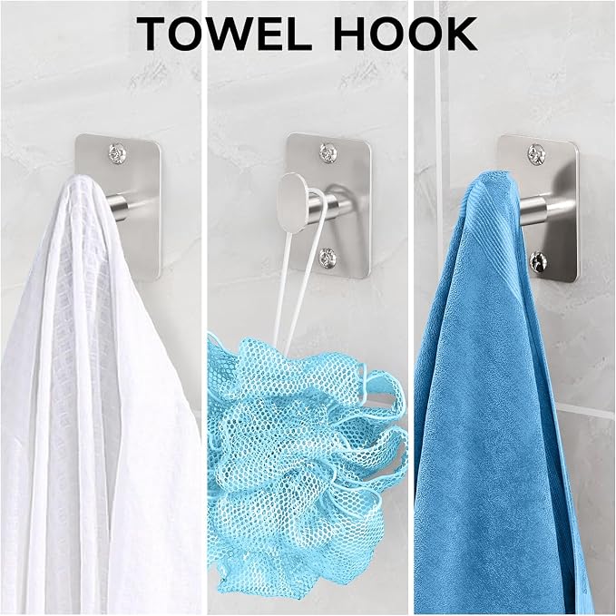 KLJKPA Brushed Nickel Bathroom Accessories Set, 4 Pieces Bathroom Hardware Set - Image 5