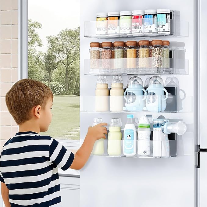 Mystozer Magnetic Spice Rack for Refrigerator, Kitchen Organizer and Storage - Image 6