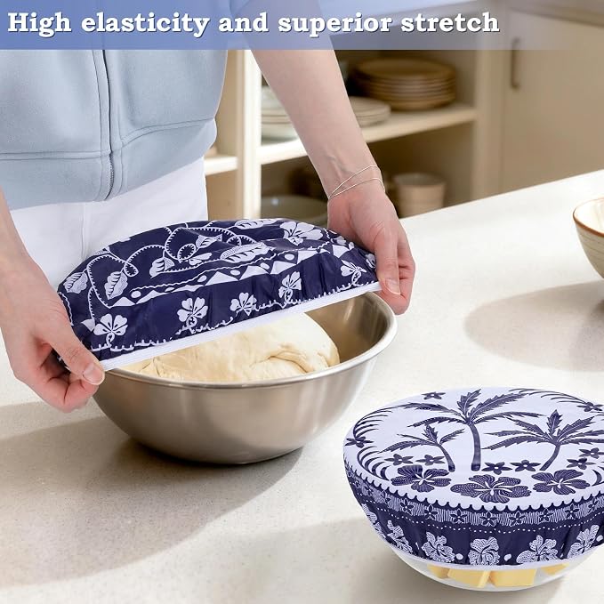 2 Large Reusable Beeswax Bowl Covers - Image 4