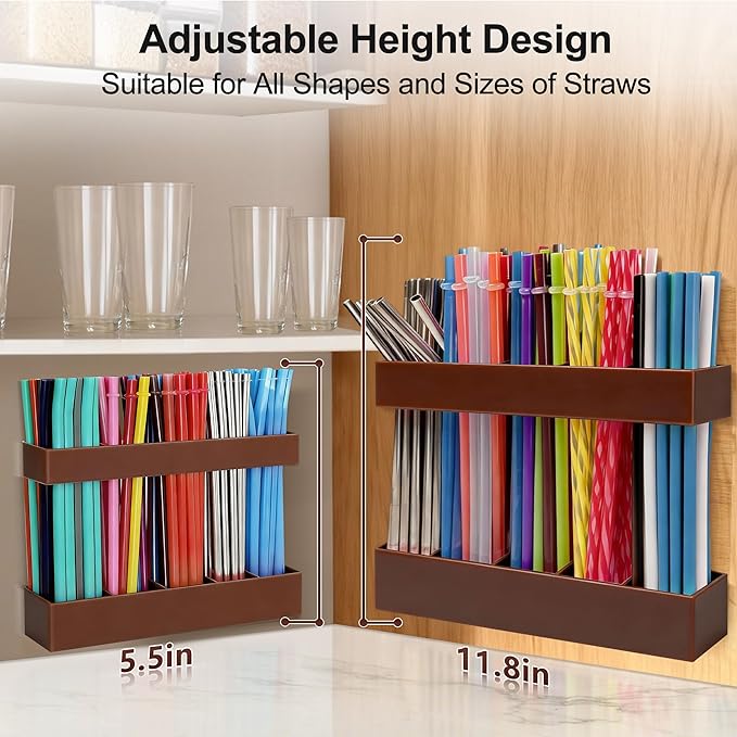 9.5” Large Acrylic Straw Holder - Image 2