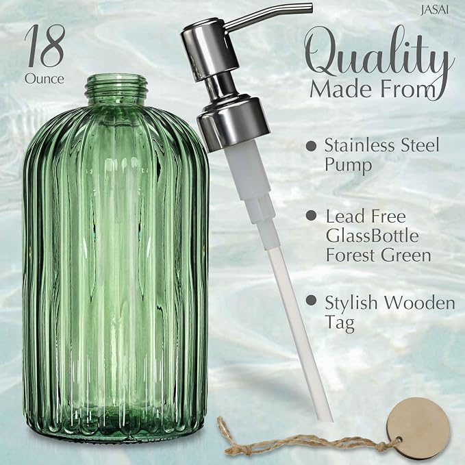 JASAI 18Oz Green Soap Dispenser - Image 2